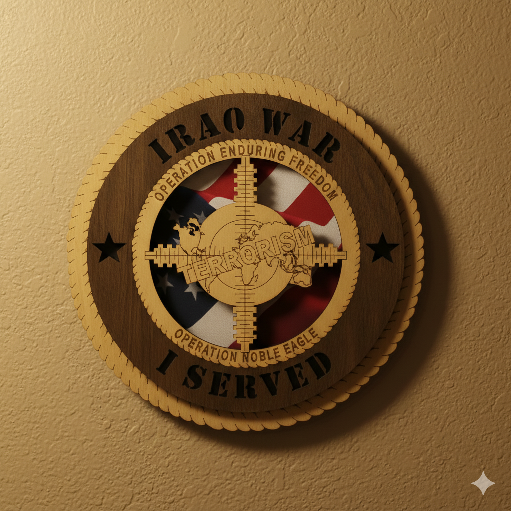 Operation Enduring Freedom 12" Wooden Plaque