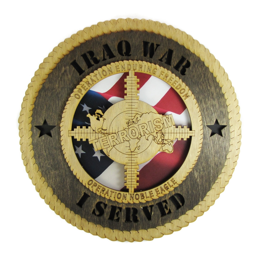 Operation Enduring Freedom 12" Wooden Plaque