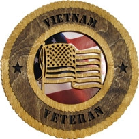 Vietnam Veteran Plaque with American Flag