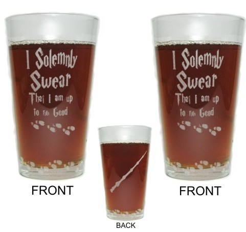 I Solemnly Swear That I Am Up To No Good / Elder Wand / Mischief Managed Set Of 2 16oz. Glasses