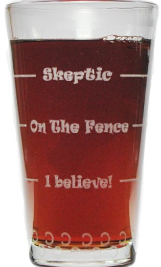 Unicorn "Drink 'Till You Believe" 16 Ounce Laser Engraved Pint Glass / Beer Glass
