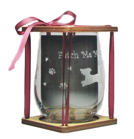 Fetch Me My Wine 360 Degree Engraved Stemless Wine Glass