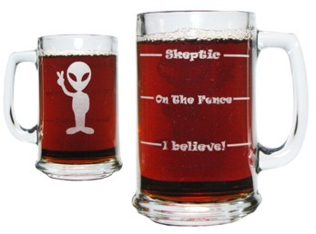 Alien Beer Mug and Shot Glass Boilermaker Gift Set - 15oz Engraved Beer Mug with 1 oz Shot Glass-Permanently Etched - Fun & Unique Gift!