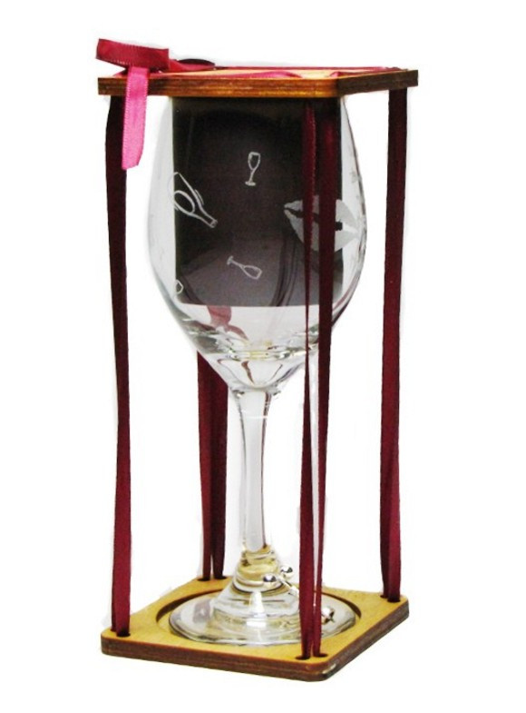 Well Behaved Women Rarely Make History Stemmed Wine Glass with Charm and Presentation Packaging
