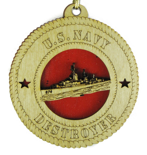 Navy Destroyer Ornament
