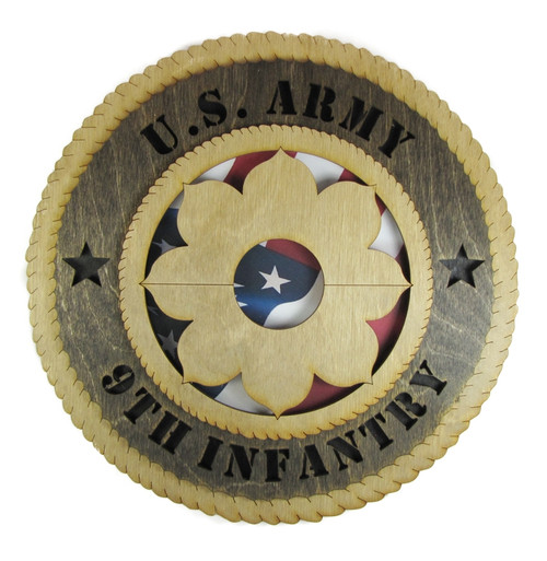 U.S. Army 9th Infantry 12" Wooden Plaque