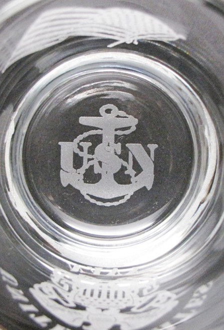 U.S. Navy 15oz. Beer Mug with Handle - Engraved with Navy Logo, American Flag and Navy Anchor