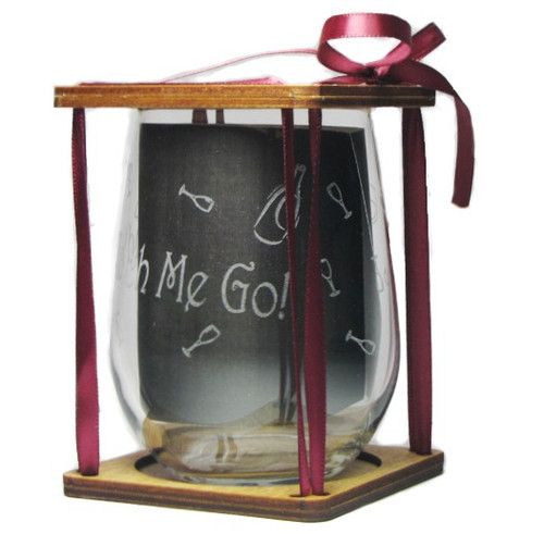 Wine Me Up and Watch Me Go! 360 Degree Engraved Stemless Wine Glass