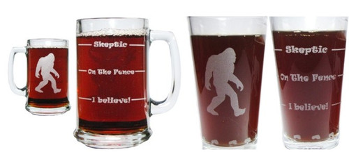 Bigfoot Sasquatch "Drink 'Till You Believe" Laser Engraved 15 Oz. Mug and 16 Oz. Pint Gift