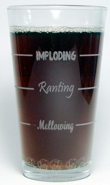 Attitude Adjuster "Drink 'Till You Feel Good" 16oz.  Laser Engraved Pint Glass / Beer Glass