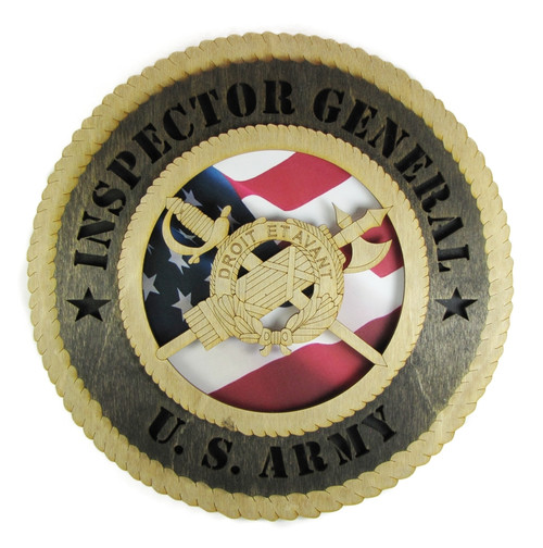 U.S. Army Inspector General 12" Wooden Plaque