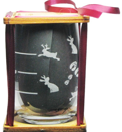 Jackalope Drink 'Till You Believe - Stemless Wine Glass - Permanently Etched 360 Degrees around Glass - Fun & Unique Gift!