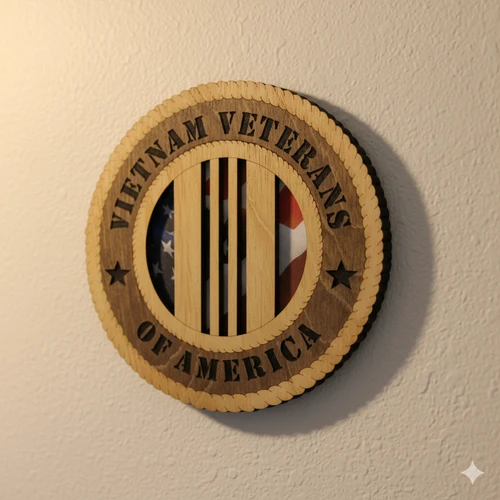 Vietnam Veterans of America (VVA) 12" Wooden Plaque