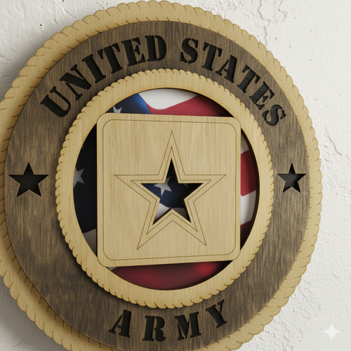 U.S. Army New Logo 12" Wood Plaque