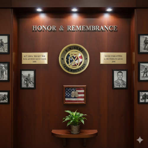 U.S. Army 10th Mountain Division 12" Wooden Plaque