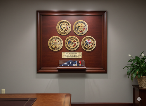 U.S. Military 5 Branch 6" Wooden Plaque Set