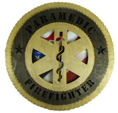 Paramedic Plaque with American Flag