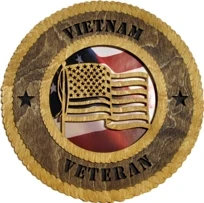 Vietnam Veteran Plaque with American Flag