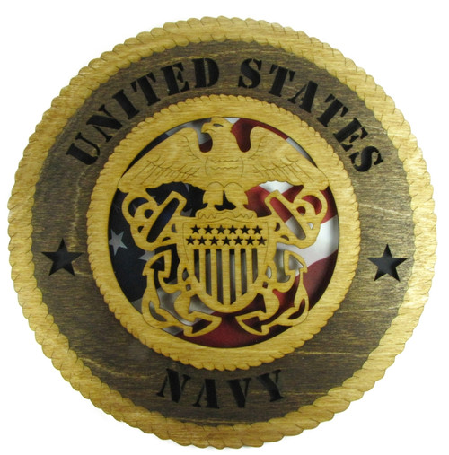 Navy Plaque with American Flag