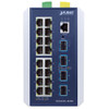 16 x GbE + 4 x 10G SFP+ L3 Managed Industrial Switch