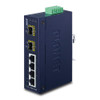 4 x 10M/100M RJ45 + 2 x 100M SFP Industrial Switch