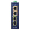 Dual 100/1000BASE-X to Dual 10/100/1000BASE-T 802.3at PoE+ Industrial Media Converter