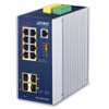 8 x GbE PoE + 2 x 100/1G SFP + 2 x 1G/2.5G SFP L2+ Managed Industrial PoE Switch