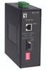 RJ45 to SC Fast Ethernet Industrial Media Converter, Single-Mode Fiber, 20km, -40°C to 75°C