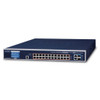 24 x GE PoE 802.3bt + 2 x 10GBASE-T + 2 x 10G SFP+ LCD Redundant Power L3 Managed PoE Switch