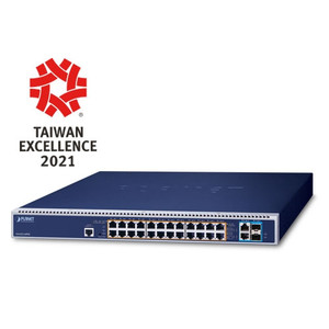 24 x GbE PoE 802.3bt 95W + 2 x 10G RJ-45 + 2 x 10G SFP+ L3 Managed Switch
