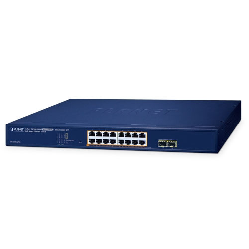 16 x GbE PoE 802.3at + 2 x 1G SFP L2 Lite Managed PoE Switch