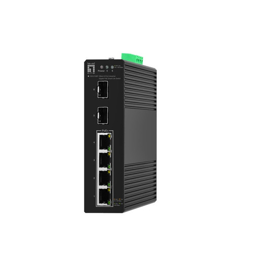 4 x GbE PoE 30W + 2 x SFP L2-Lite Managed Industrial PoE Switch
