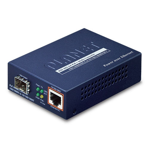 100/1000BASE-X to 10/100/1000BASE-T PoE+ Media Converter 100/1000BASE-X to 10/100/1000BASE-T PoE+ Media Converter