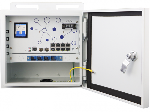 8 x 1G POE RJ45 + 2 x 1G/100M SFP L2 Managed All-in-One Outdoor Cabinet