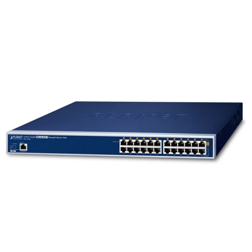 12-Port Gigabit IEEE 802.3at PoE+ 220W Managed Injector Hub