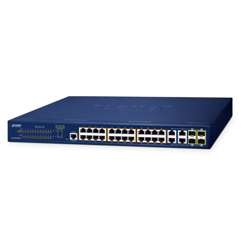 24GE PoE + 4GE/SFP Combo 650W L2+ Managed PoE Switch
