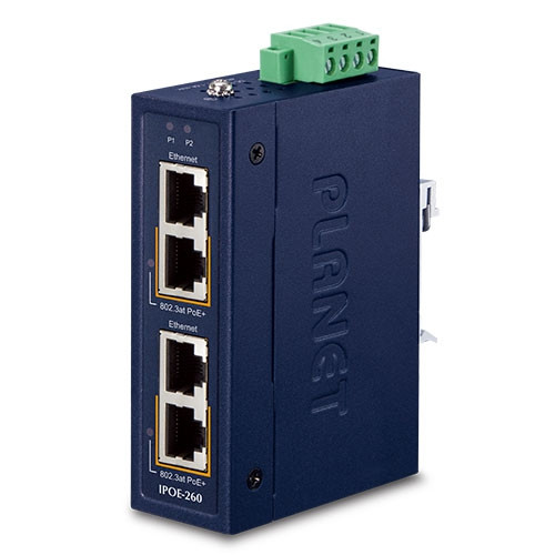 30W 802.3at 2-Port Industrial PoE Injector 30W 802.3at 2-Port Industrial PoE Injector