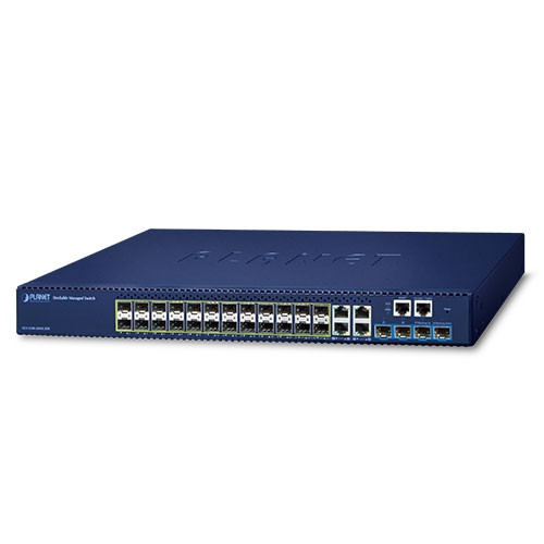 20 x SFP + 4 x GbE/SFP Combo + 4 x 10Gb SFP+ RPSU Stackable L2+ Managed Switch 20 x SFP + 4 x GbE/SFP Combo + 4 x 10Gb SFP+ RPSU Stackable L2+ Managed Switch