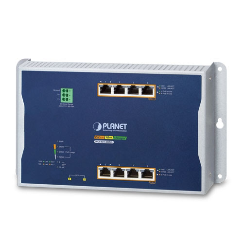 4 x GbE PoE 802.3bt 95W + 4 x GbE PoE 802.3at 30W + 2 x 100/1000X SFP L2+ Managed Industrial PoE Switch
