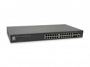 GEL-2871 28-Port L2 Plus Managed Gigabit Switch, 24 x 1GbE RJ45, 4 x  1/2.5GbE SFP - LevelOne