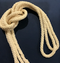 Thick silk cord for kumihimo made from several strands of 4 ply silk