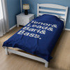 Dark Blue TLBB Velveteen Plush Blanket