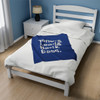 Dark Blue TLBB Velveteen Plush Blanket