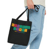 Barbershop Elements Black Tote Bag