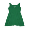 Women's Dark Green Mini BHS Logo Skater Dress- Left Side BHS Seal