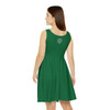 Women's Dark Green Mini BHS Logo Skater Dress- Left Side BHS Seal