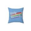 Light Blue Unity through Harmony Polyester Square Pillow