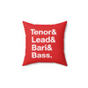 Red TLBB Polyester Square Pillow