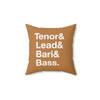 Light Brown TLBB Polyester Square Pillow