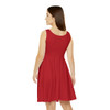 Women's Dark Red Skater Dress- Left Side BHS Seal